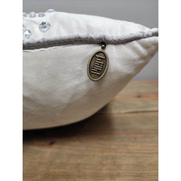 Pier 1 White Joy Velvet Pillow Christmas 17"x10" - Picture 6 of 9